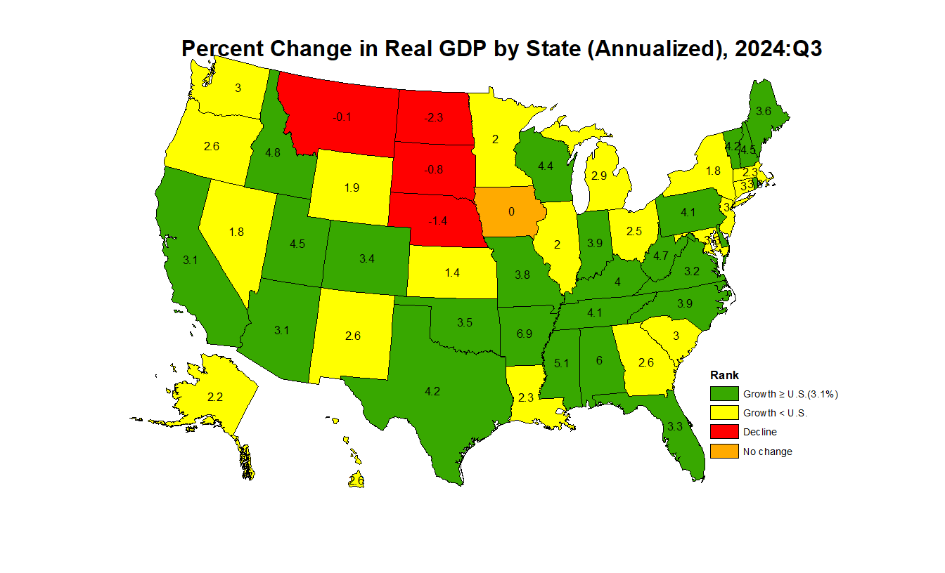 2024 Third Quarter StateLevel GDP Data